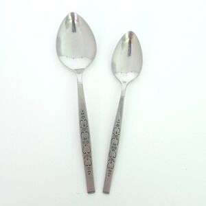 Vtg WM A Rogers Oneida‎ SPANADA Stainless Teaspoon tsp Tablespoon tbsp Set of 2